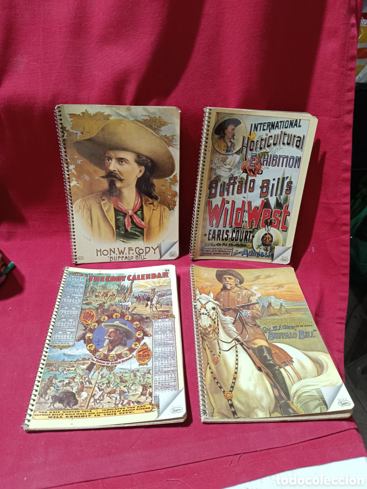 Escriban&iacute;a: Lote 4 libretas peque&ntilde;as tem&aacute;tica Buffalo Bill de Block SAM - Foto 1