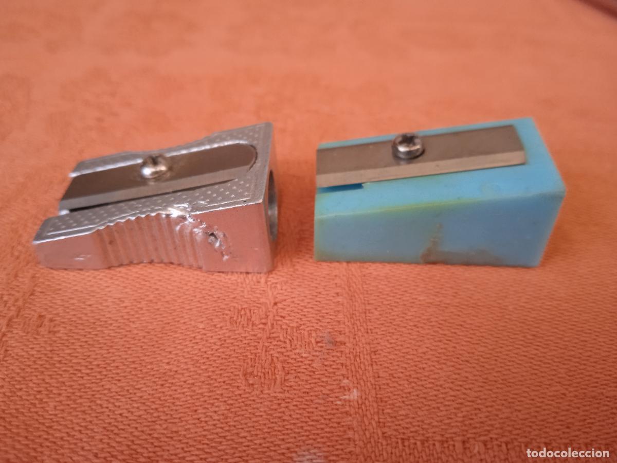 Escriban&iacute;a: PAR DE SACAPUNTAS - PL&Aacute;STICO Y ALUMINIO - Foto 2