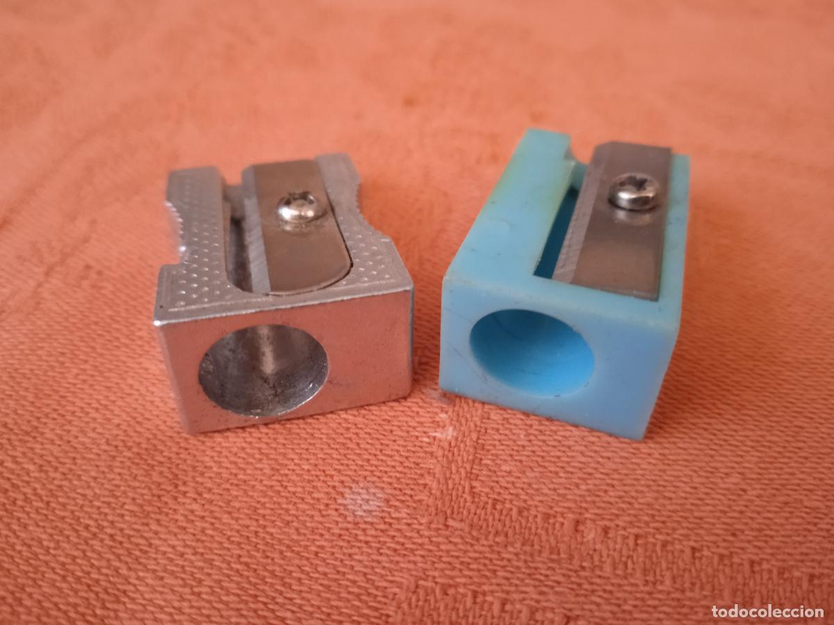 Escriban&iacute;a: PAR DE SACAPUNTAS - PL&Aacute;STICO Y ALUMINIO - Foto 1