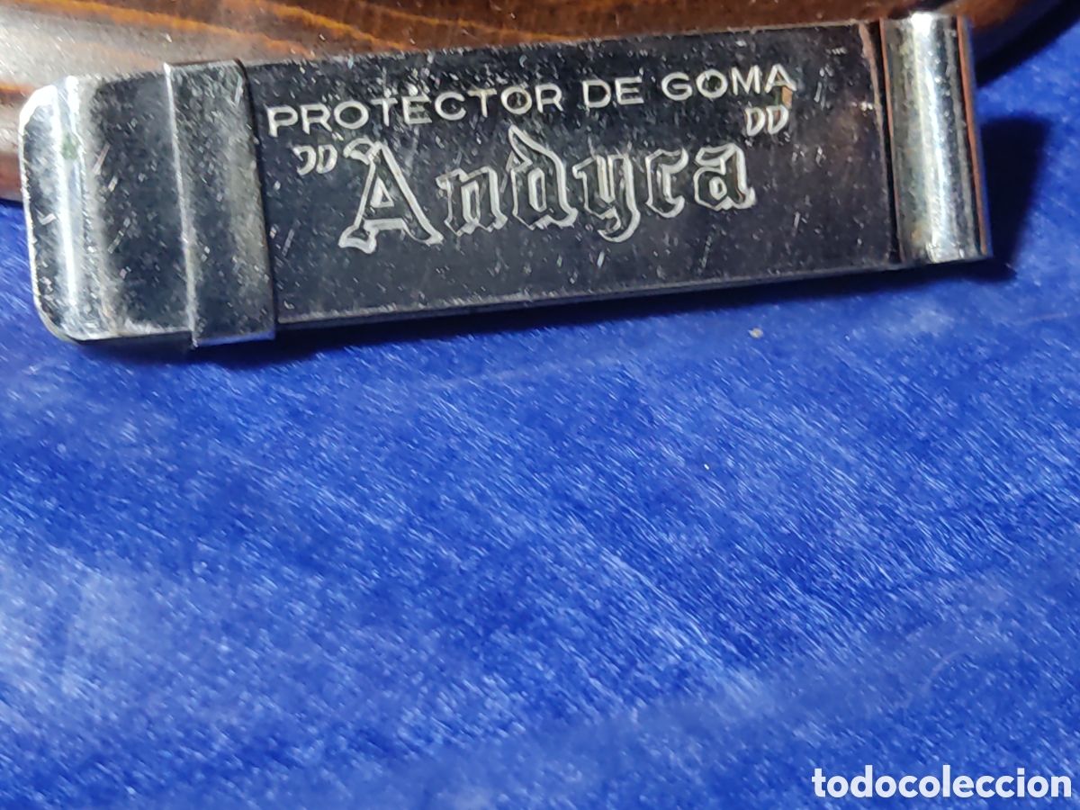 Escriban&iacute;a: Antiguo protector de goma de borrar de acero Andyca. - Foto 1