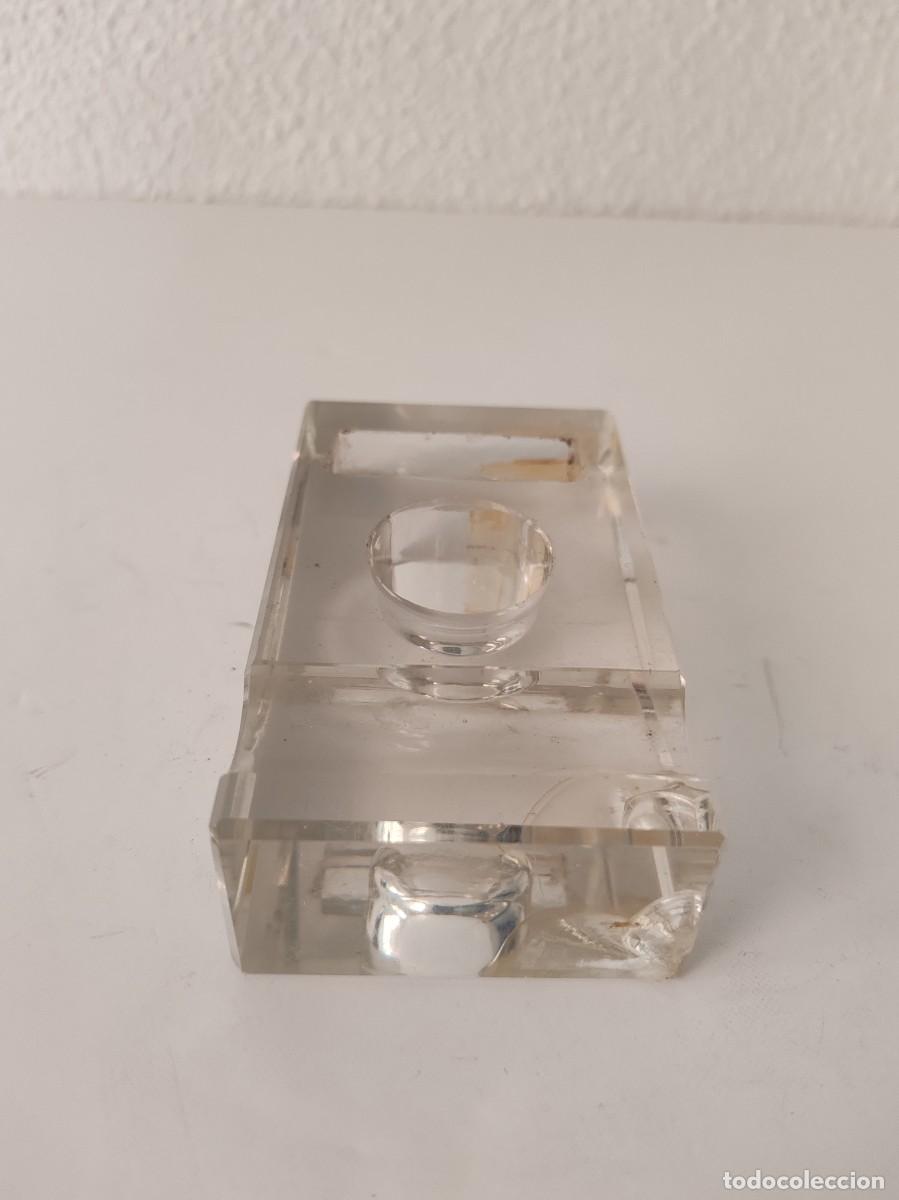 Escriban&iacute;a: ANTIGUO TINTERO DE CRISTAL - Foto 1