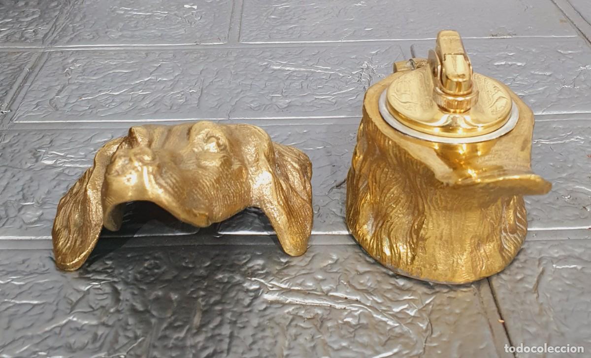 Escriban&iacute;a: Mechero encendedor cabeza de perro de bronce - Foto 10