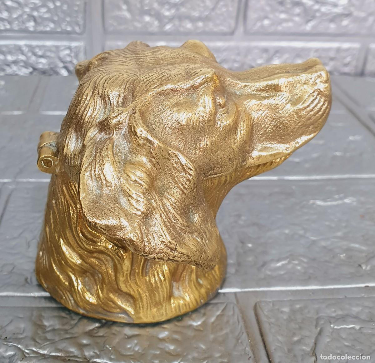 Escriban&iacute;a: Mechero encendedor cabeza de perro de bronce - Foto 11