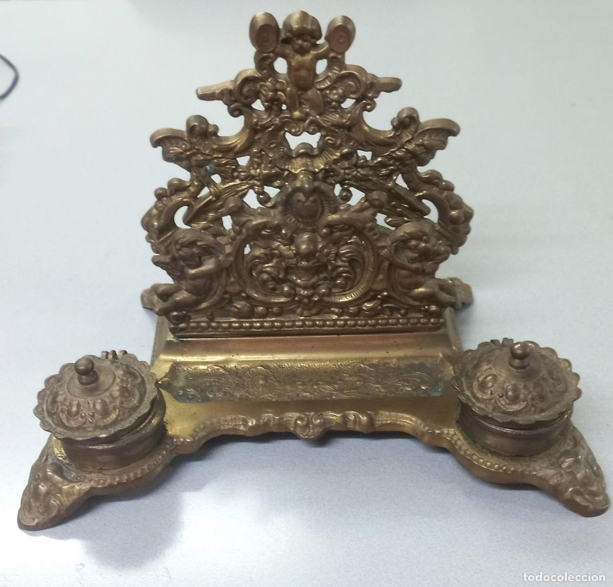 Escriban&iacute;a: Escriban&iacute;a en bronce de sobremesa, estilo imperio - Foto 1