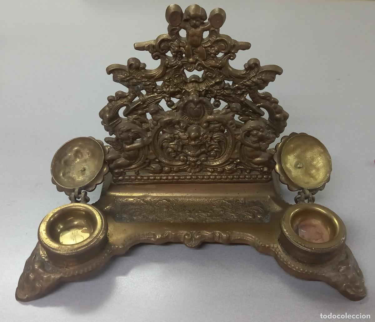 Escriban&iacute;a: Escriban&iacute;a en bronce de sobremesa, estilo imperio - Foto 3