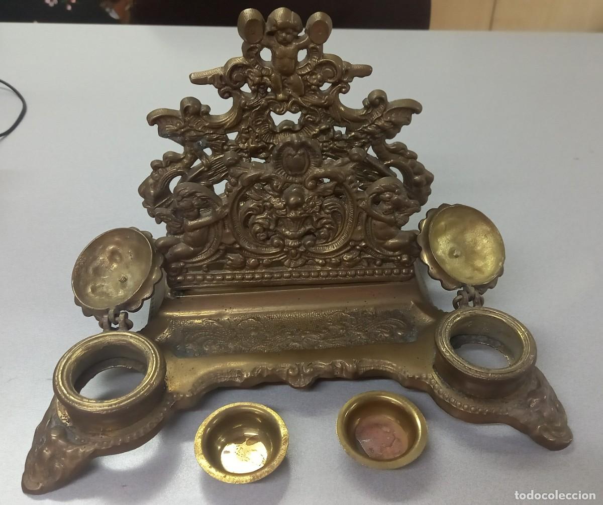Escriban&iacute;a: Escriban&iacute;a en bronce de sobremesa, estilo imperio - Foto 4