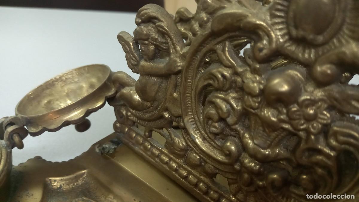 Escriban&iacute;a: Escriban&iacute;a en bronce de sobremesa, estilo imperio - Foto 7