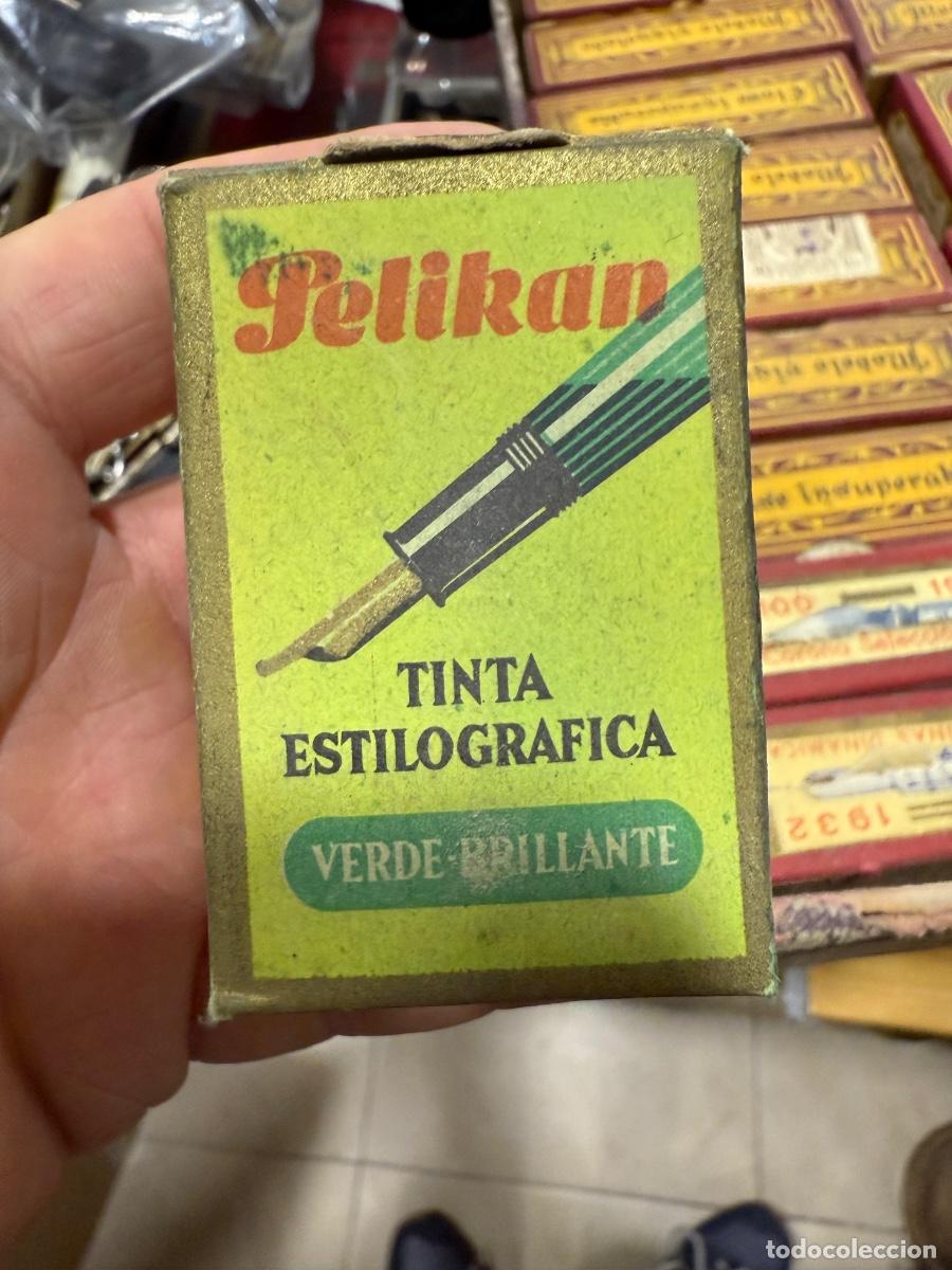 Escriban&iacute;a: Bote de tinta pel&iacute;kan antiguo, verde - Foto 1