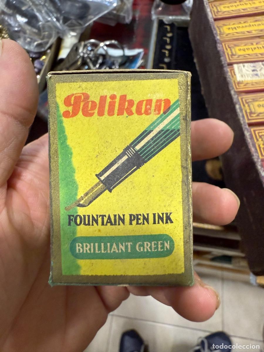 Escriban&iacute;a: Bote de tinta pel&iacute;kan antiguo, verde - Foto 2
