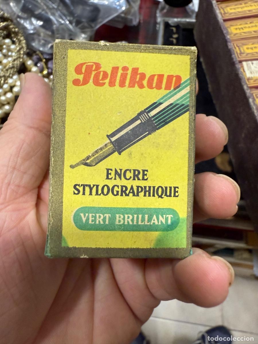 Escriban&iacute;a: Bote de tinta pel&iacute;kan antiguo, verde - Foto 3