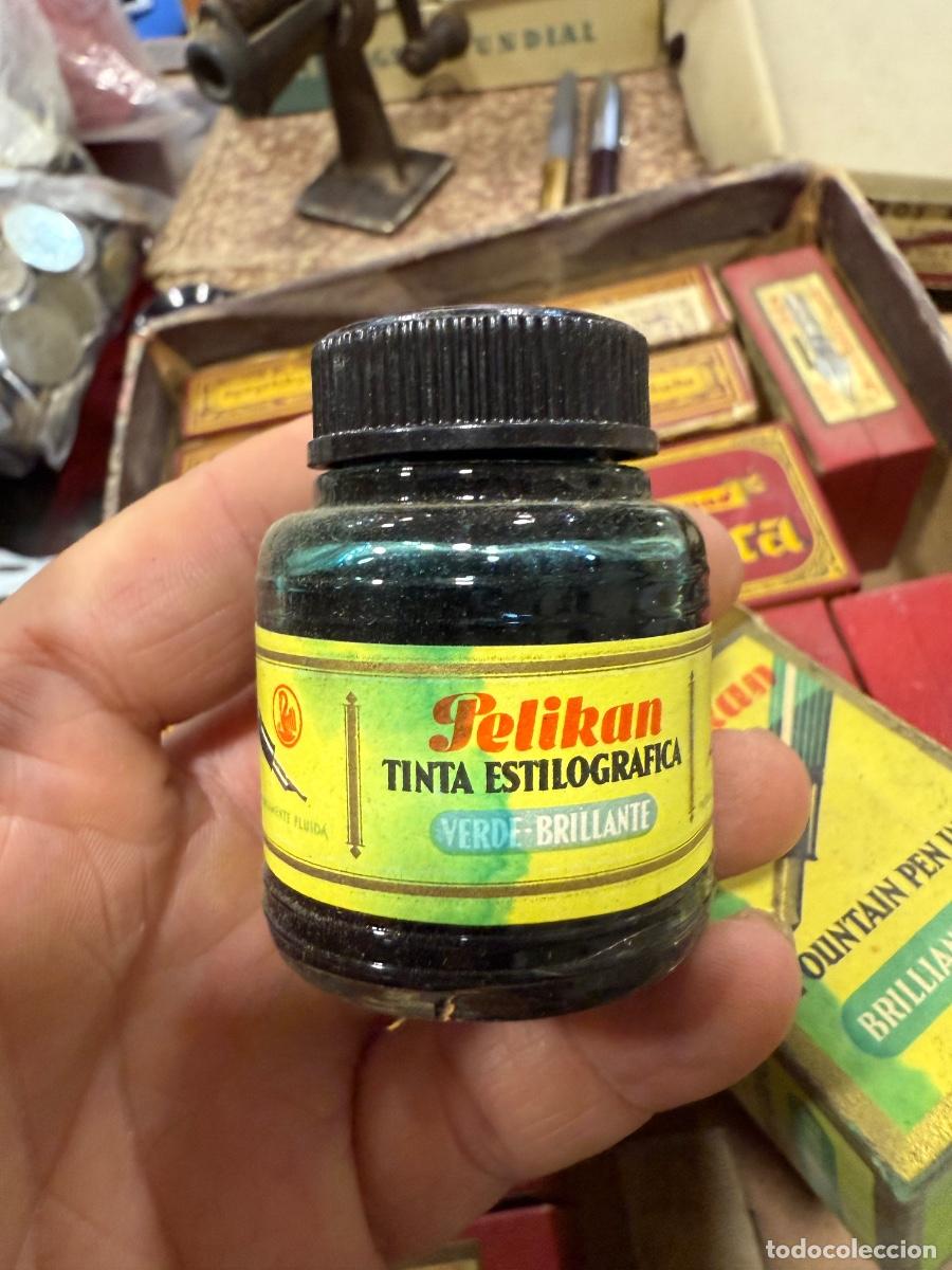 Escriban&iacute;a: Bote de tinta pel&iacute;kan antiguo, verde - Foto 4