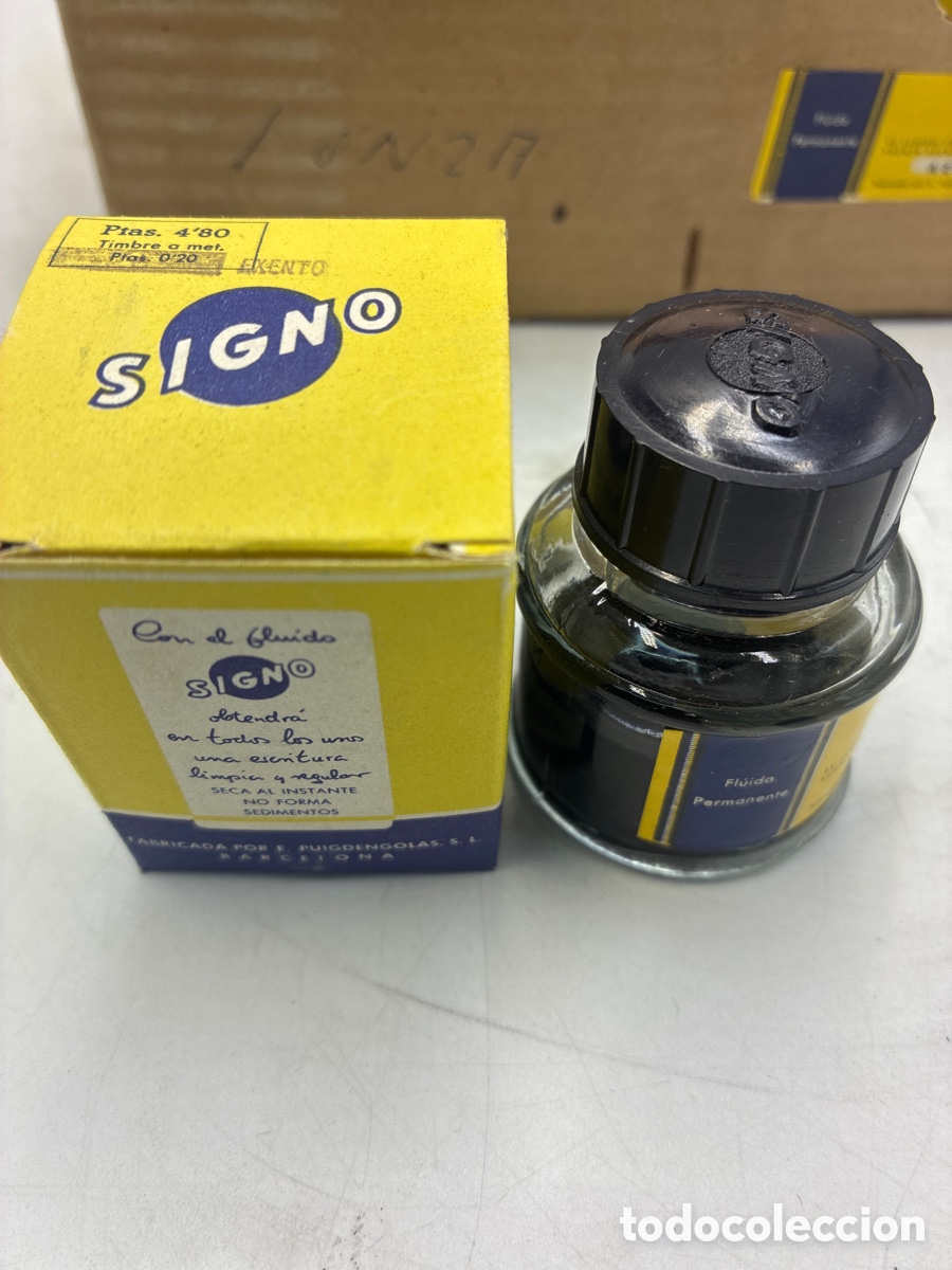 Escriban&iacute;a: Caja con 24 tinteros Signo Azul Negro. - Foto 3