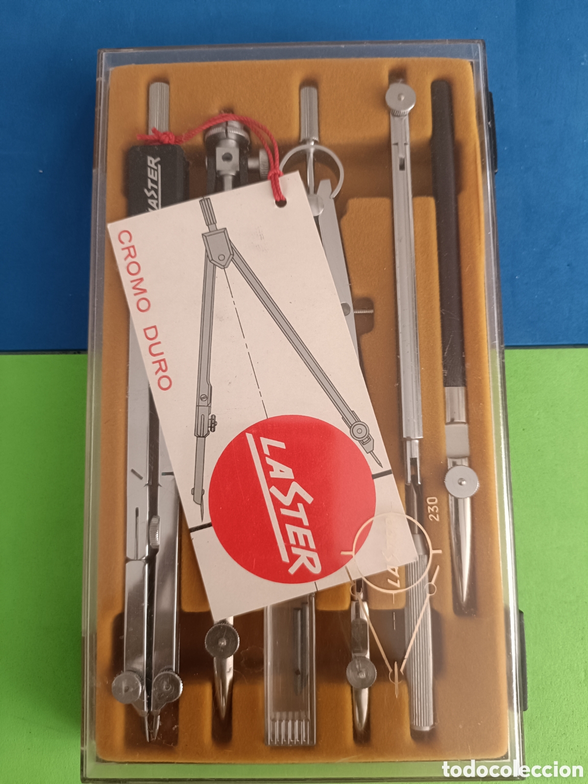 Escriban&iacute;a: Vintage antiguo Comp&aacute;s Laster Cromo Duro 230 - Foto 1