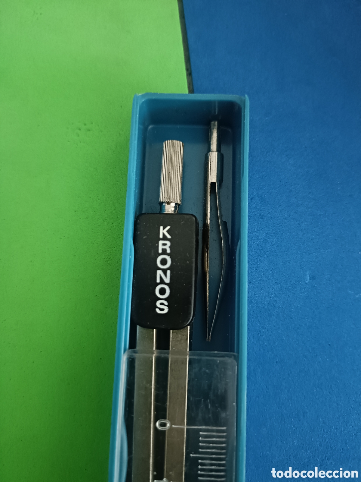 Escriban&iacute;a: Vintage Comp&aacute;s Kronos en caja regla - Foto 2