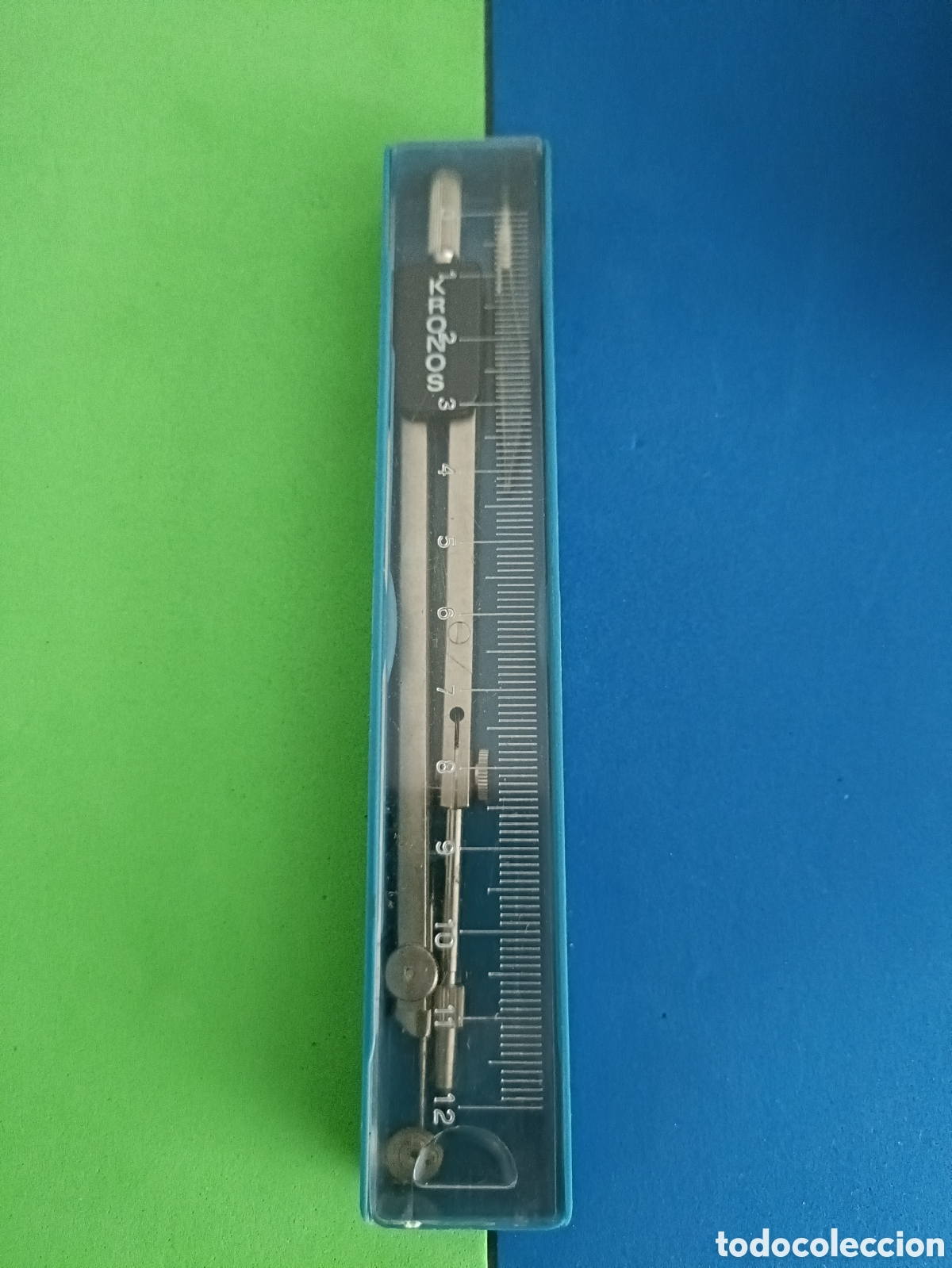 Escriban&iacute;a: Vintage Comp&aacute;s Kronos en caja regla - Foto 1