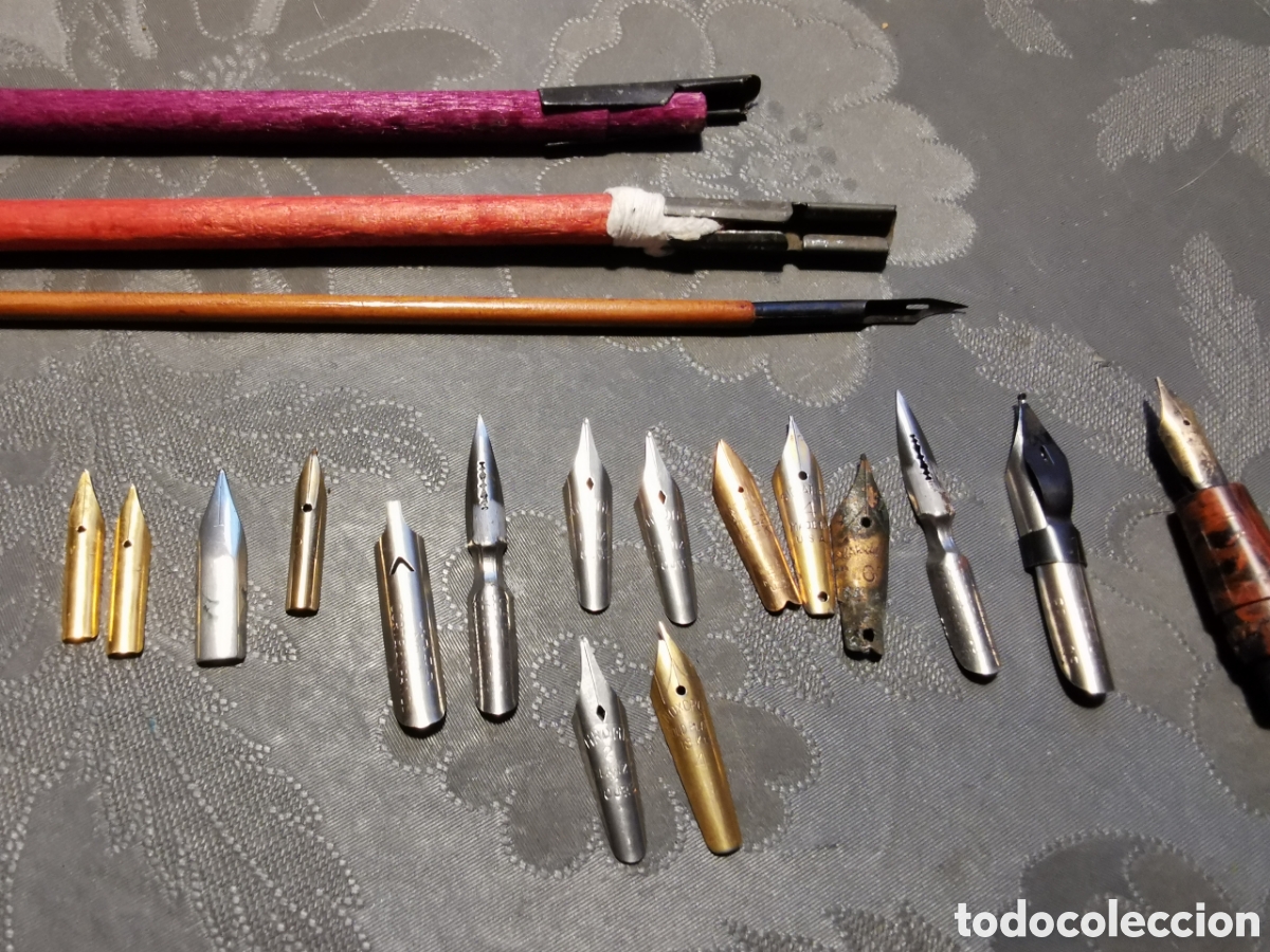 Escriban&iacute;a: Antiguas plumas de madera y plumines - Foto 2