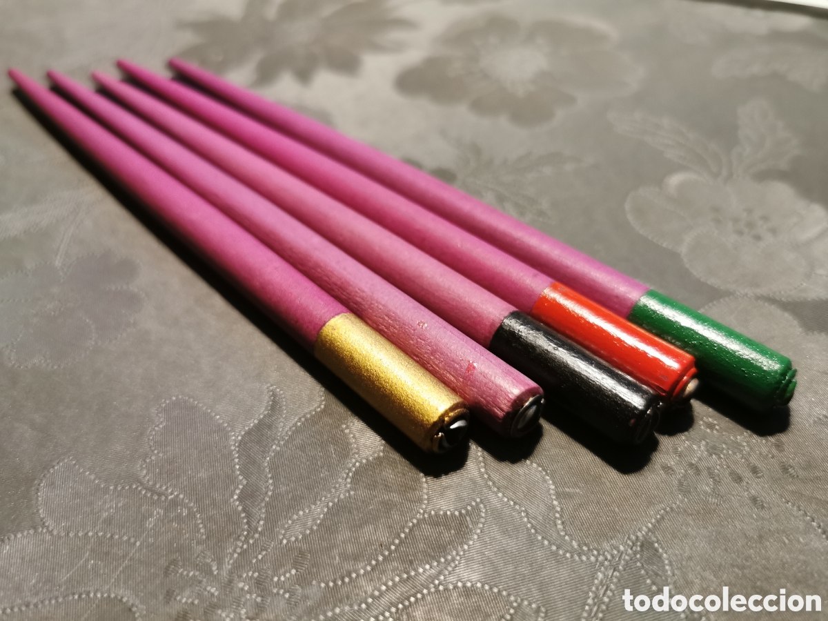 Escriban&iacute;a: 5 portaplumines de madera. Plumin portaplumin - Foto 1