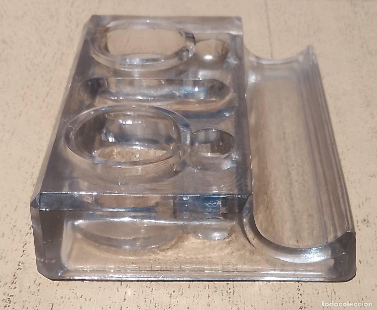 Escriban&iacute;a: Escribania de Cristal con dos Tinteros - Foto 9