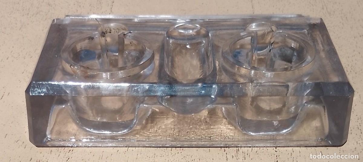 Escriban&iacute;a: Escribania de Cristal con dos Tinteros - Foto 10