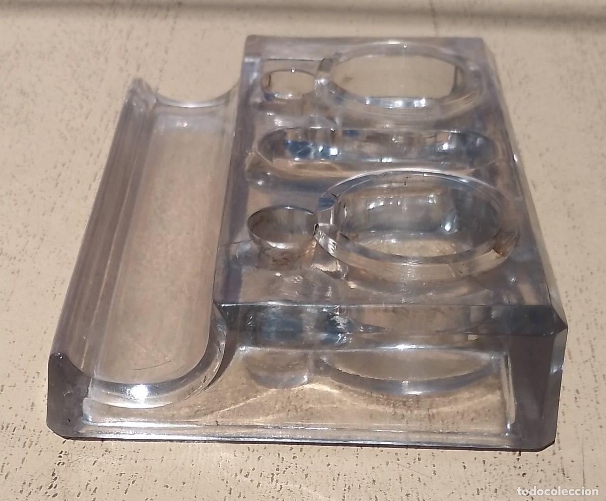 Escriban&iacute;a: Escribania de Cristal con dos Tinteros - Foto 11