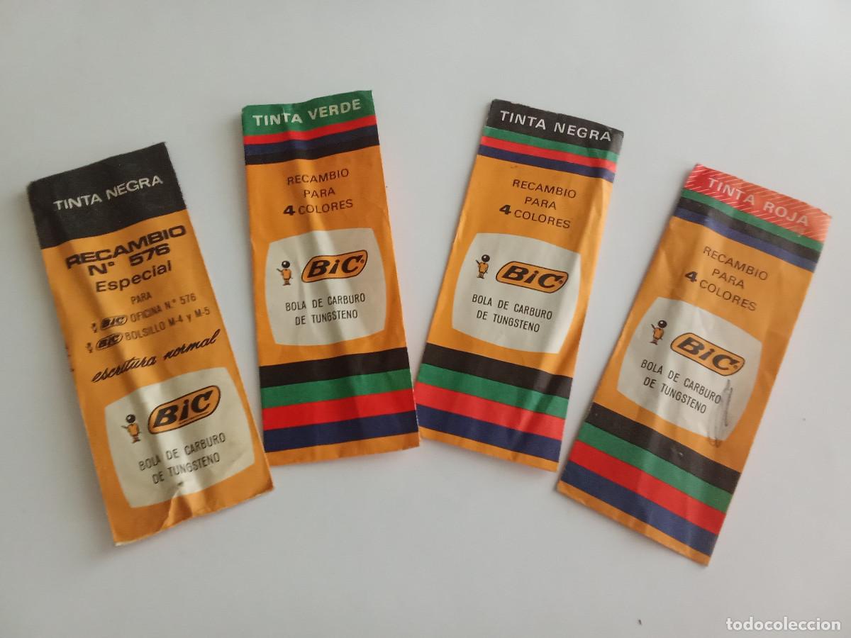 Escriban&iacute;a: Cuatro recambios tintas Bic a&ntilde;os 70 - Foto 1