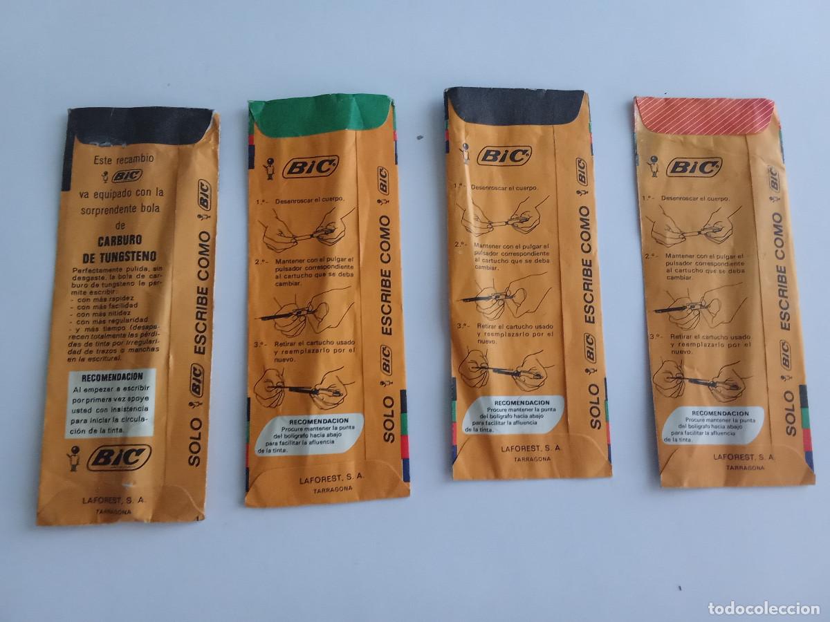 Escriban&iacute;a: Cuatro recambios tintas Bic a&ntilde;os 70 - Foto 2