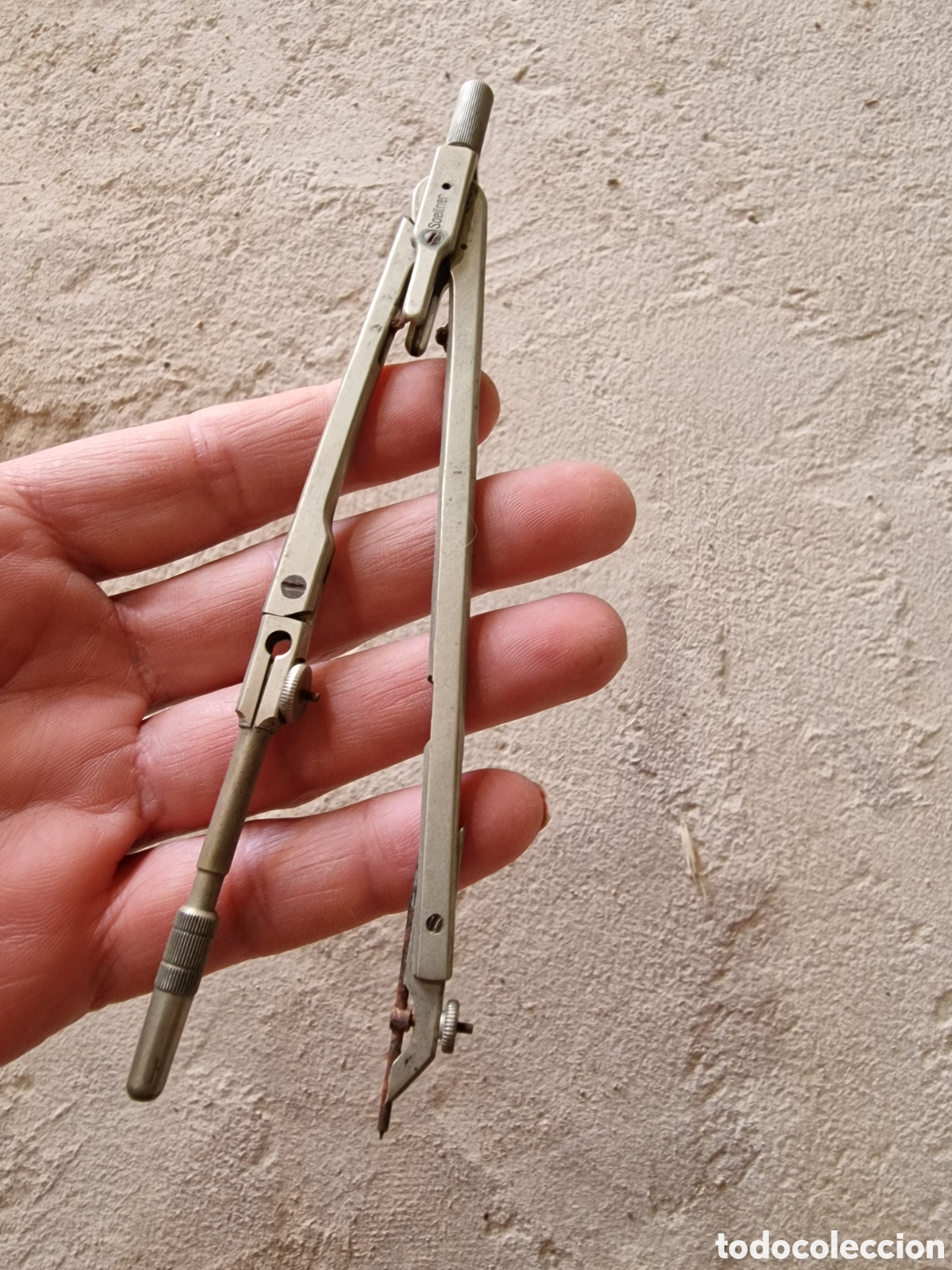 Escriban&iacute;a: Viejo comp&aacute;s de metal marca soellner,vintage - Foto 1