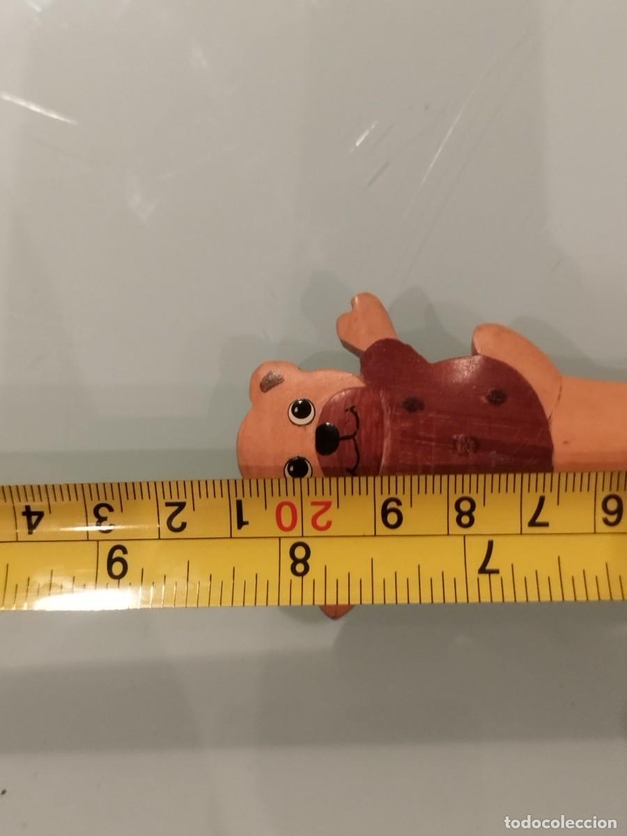 Escriban&iacute;a: Abrecartas de madera con el mango en forma de oso de peluche. - Foto 7