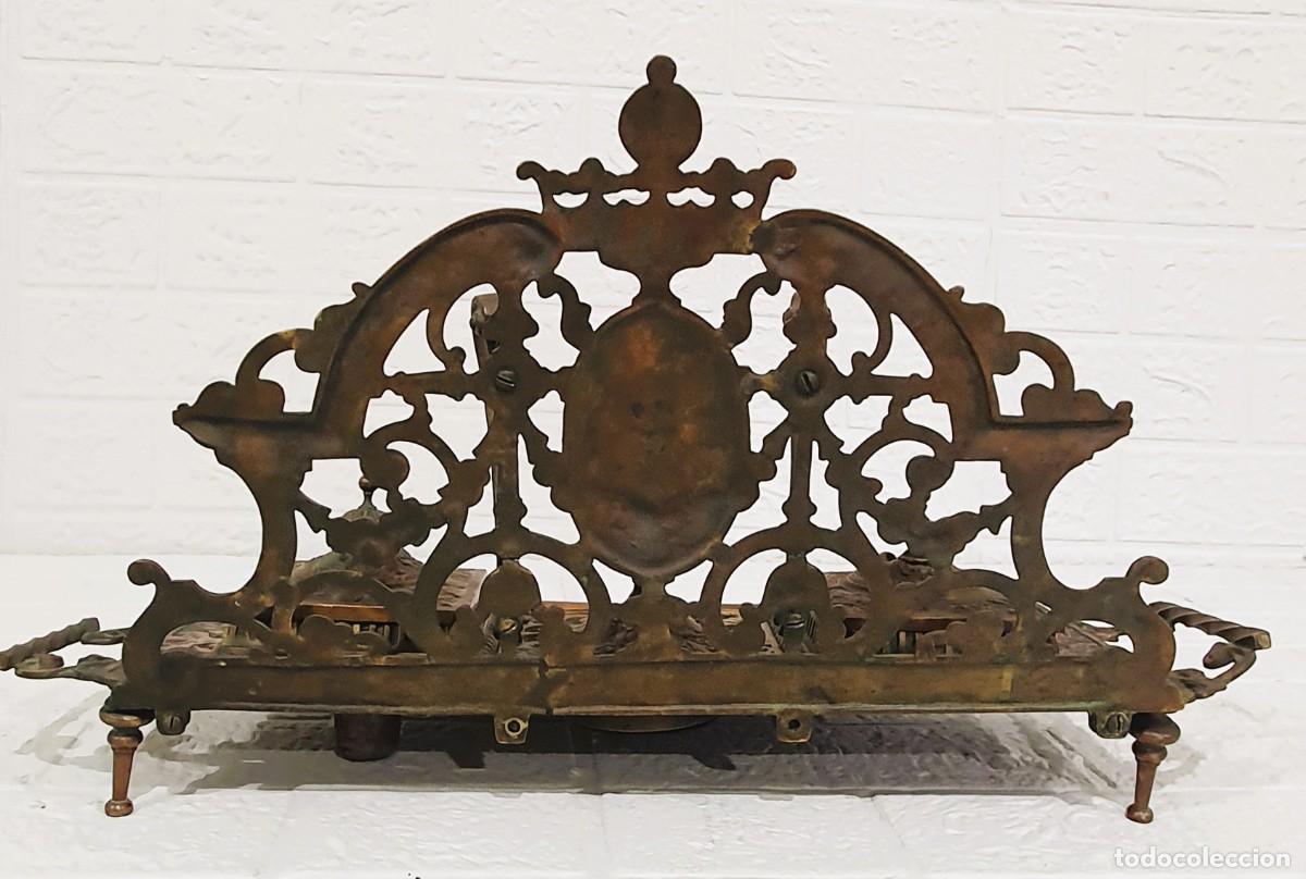 Escriban&iacute;a: Tintero de bronce dorado de Napole&oacute;n III con campana - Foto 9