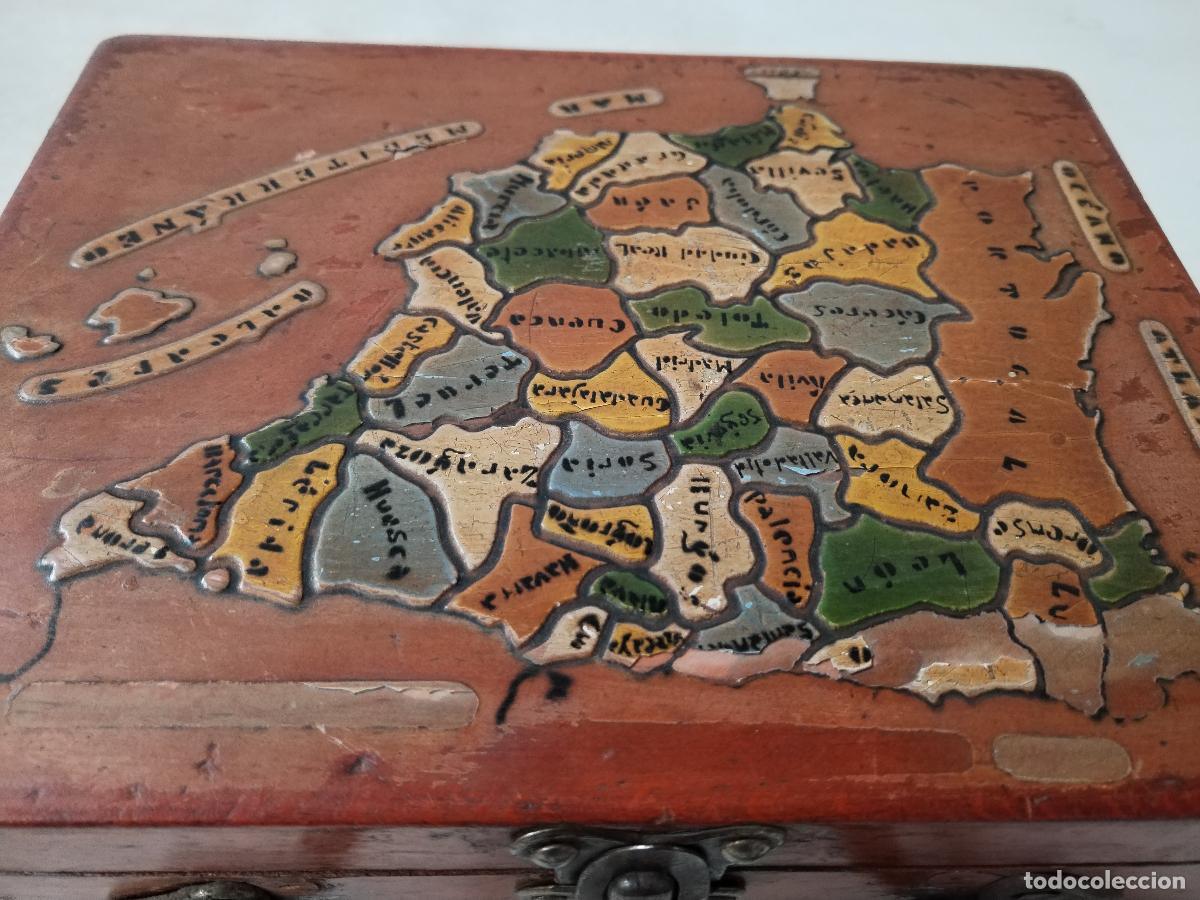 Escriban&iacute;a: maletin de escuela neceser con mapa de espa&ntilde;a en relieve, - Foto 3