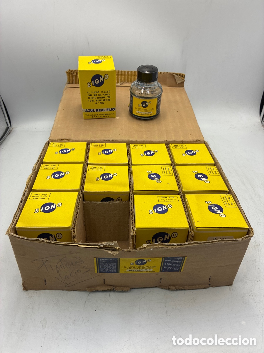 Escriban&iacute;a: Caja con 12 tinteros SIGNO. - Foto 1
