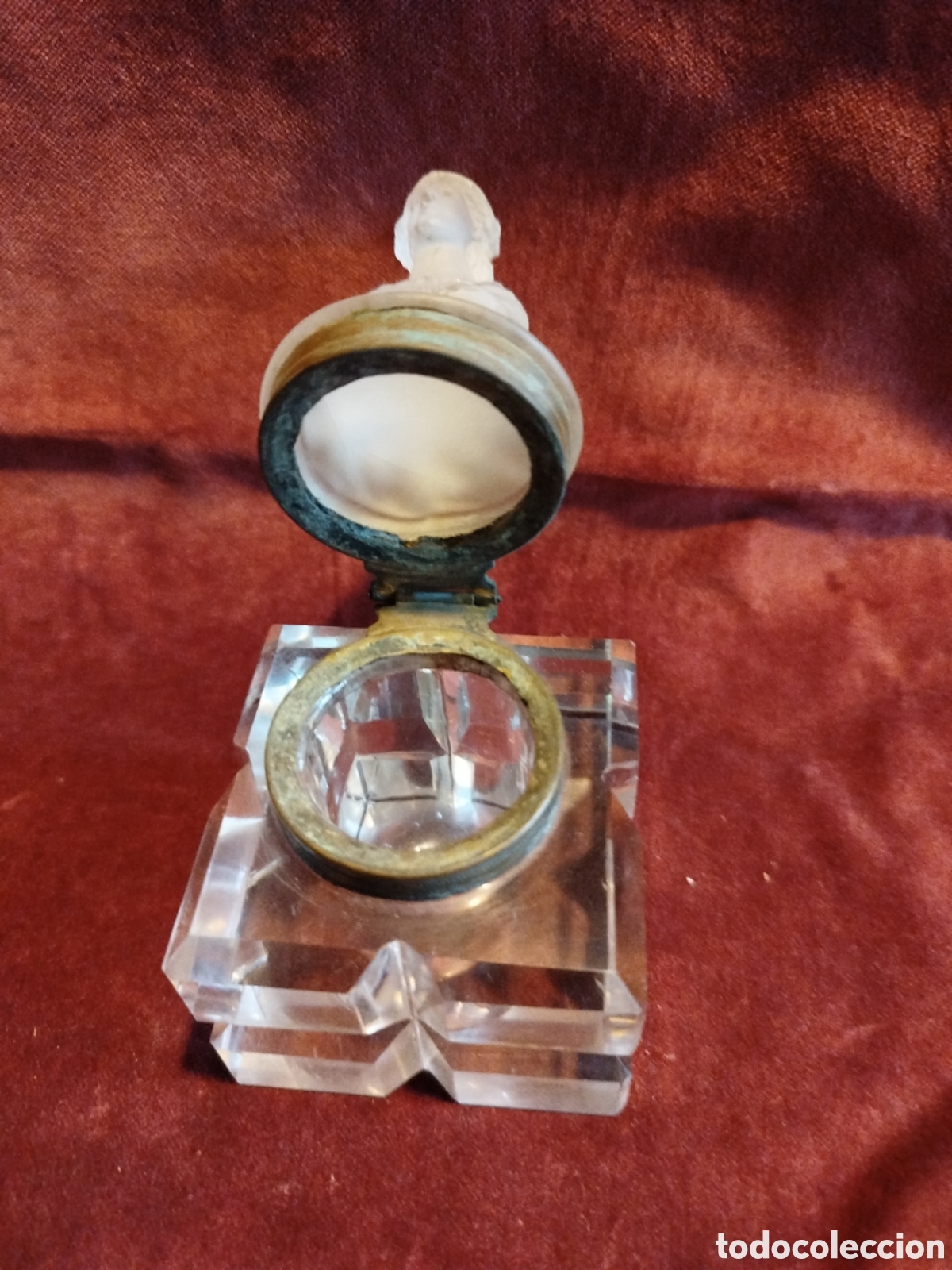 Escriban&iacute;a: Tintero de cristal figura de minerva - Foto 2