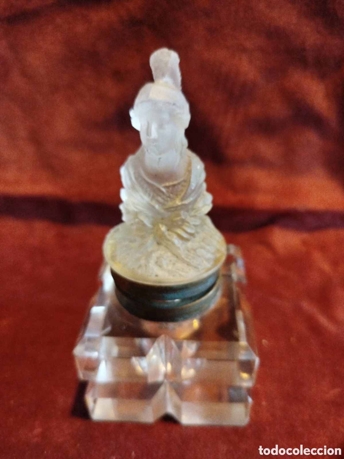 Escriban&iacute;a: Tintero de cristal figura de minerva - Foto 1