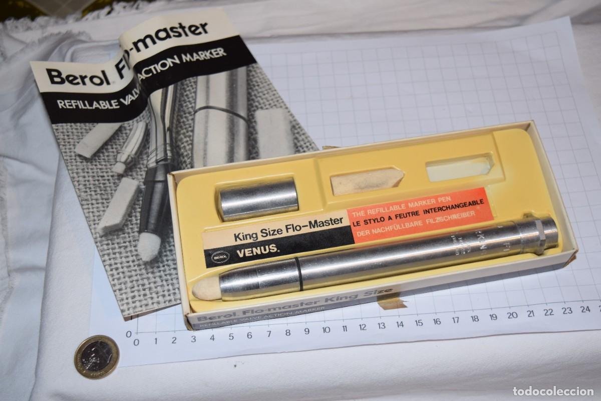 Schreibwaren: Vintage/Antiguo - Rotulador recargable, con v&aacute;lvula, gran tama&ntilde;o - VENUS Berol Flo-Master - &iexcl;Mira!
