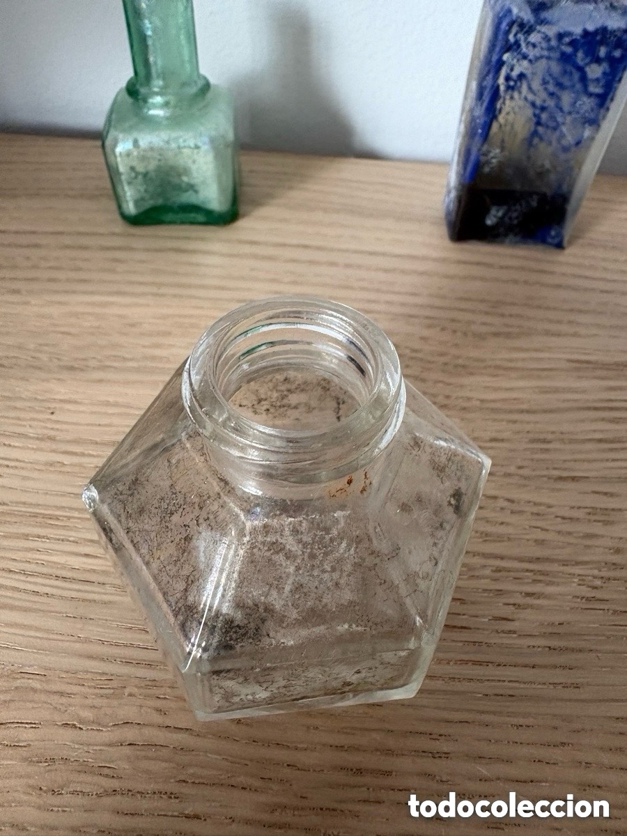Escriban&iacute;a: Antiguos tinteros de cristal franceses (A21) - Foto 2