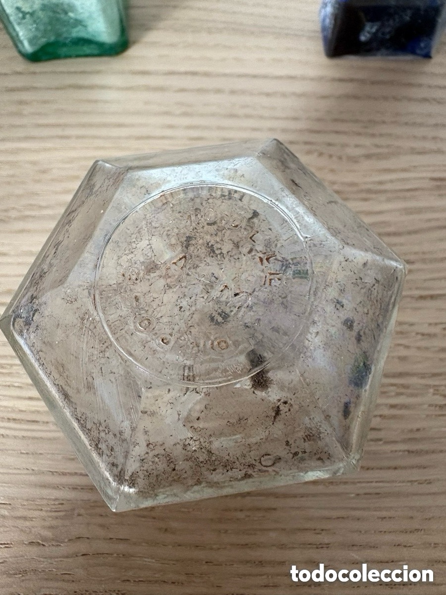 Escriban&iacute;a: Antiguos tinteros de cristal franceses (A21) - Foto 3