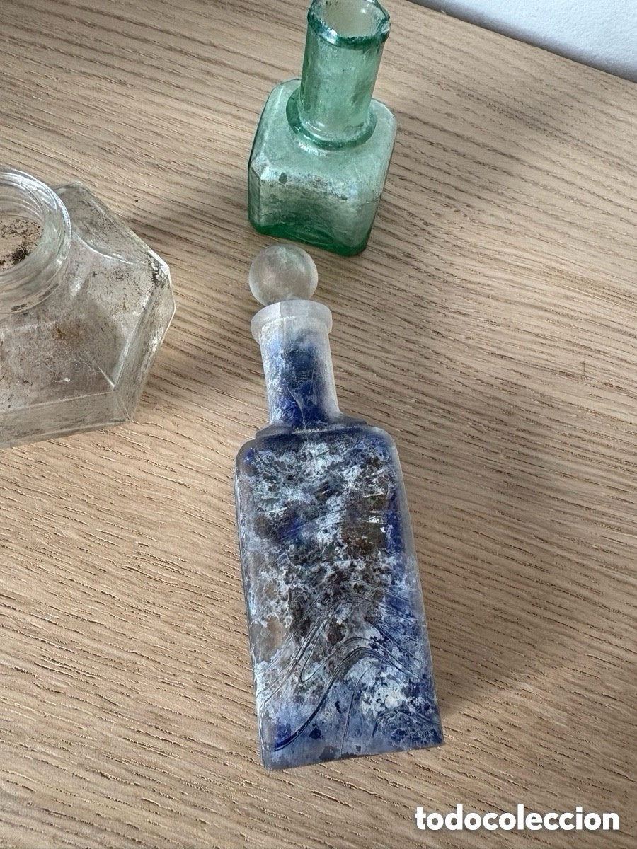 Escriban&iacute;a: Antiguos tinteros de cristal franceses (A21) - Foto 6