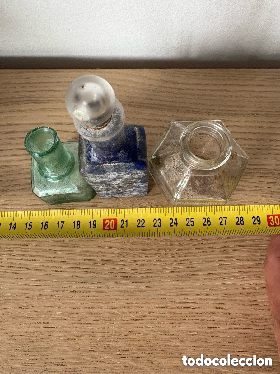 Escriban&iacute;a: Antiguos tinteros de cristal franceses (A21) - Foto 7
