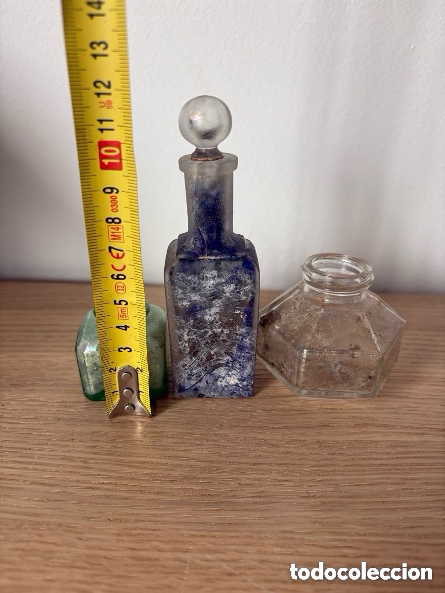 Escriban&iacute;a: Antiguos tinteros de cristal franceses (A21) - Foto 8