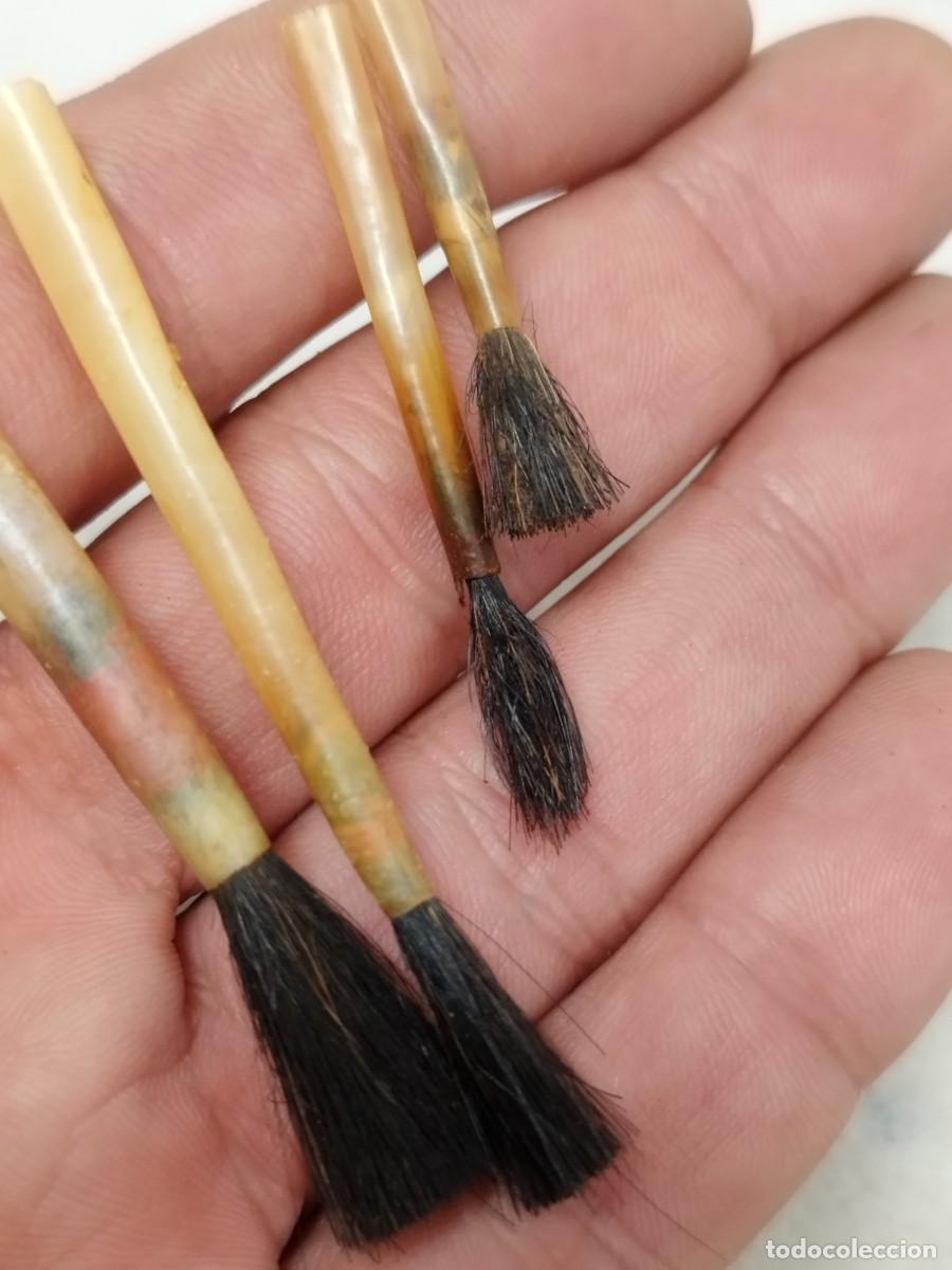 Escriban&iacute;a: 5 antiguos pinceles sin mango. - Foto 4