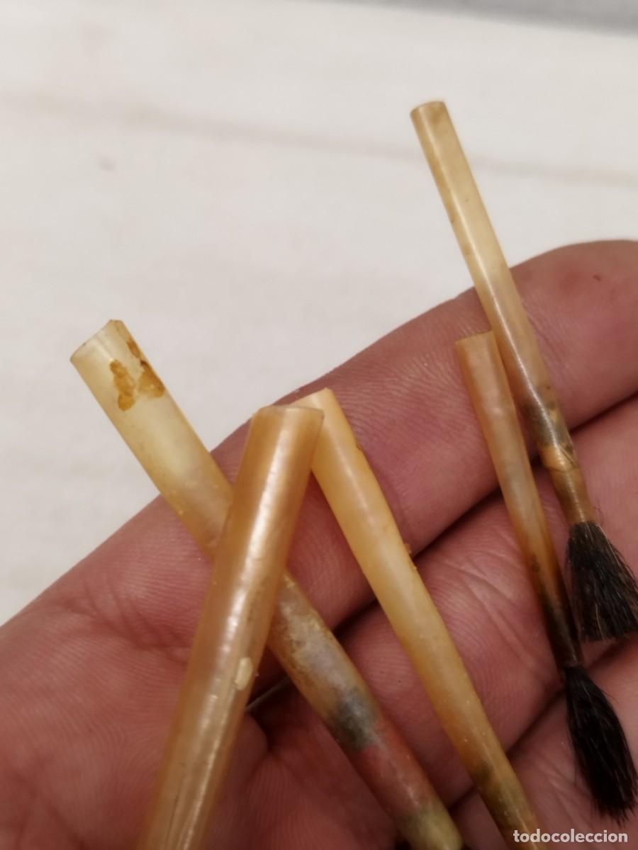 Escriban&iacute;a: 5 antiguos pinceles sin mango. - Foto 5