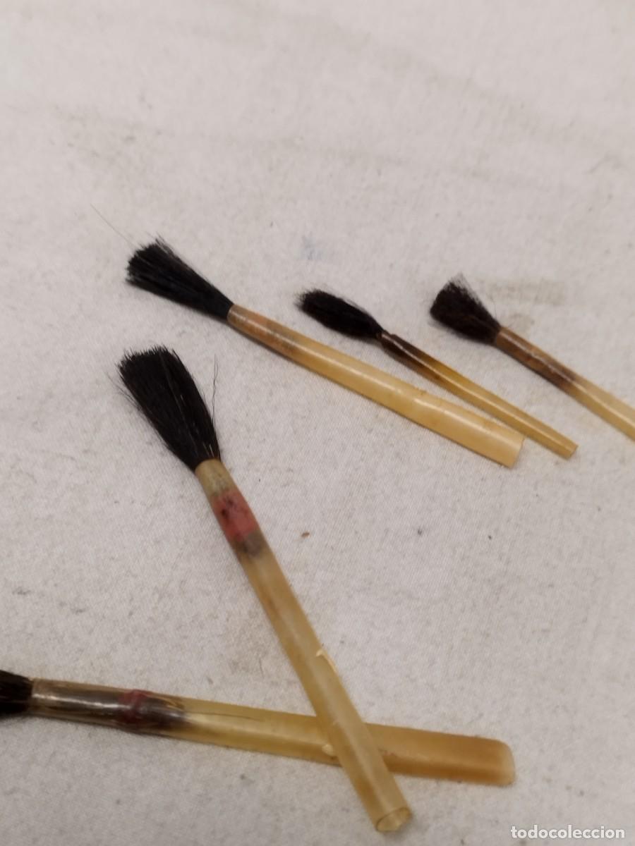 Escriban&iacute;a: 5 antiguos pinceles sin mango. - Foto 7