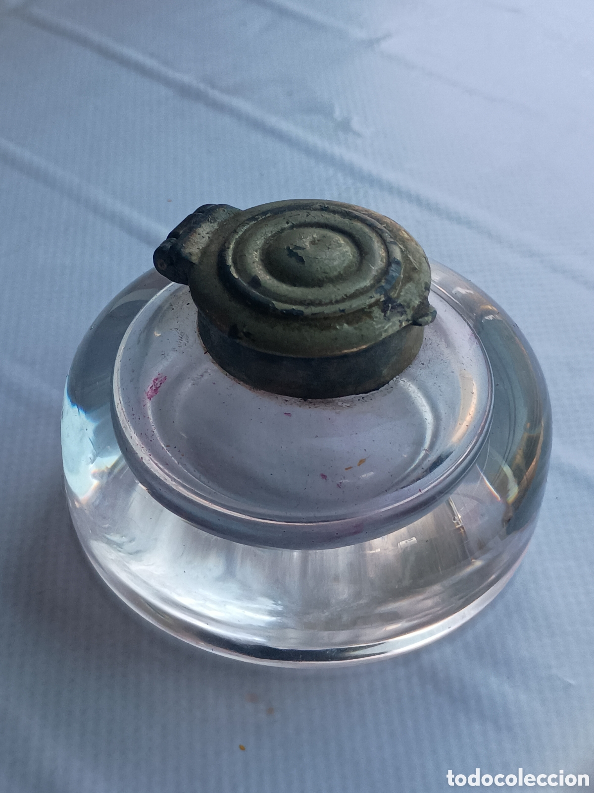 Escriban&iacute;a: Tintero de cristal y metal - Foto 3