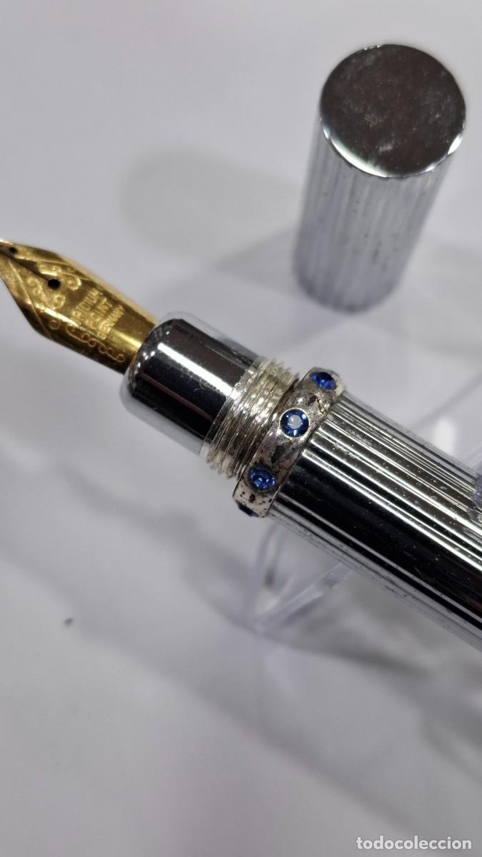 Escriban&iacute;a: PLUMA LUJO ACERO ALUMINIO CRISTAL - Foto 4