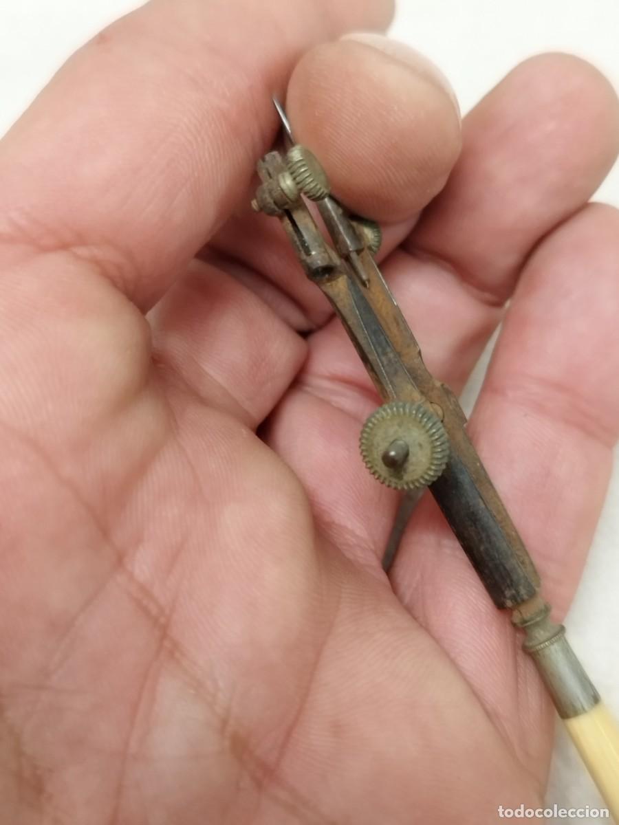 Escriban&iacute;a: Antiguo tiral&iacute;neas compas. Transporta &aacute;ngulos. - Foto 7