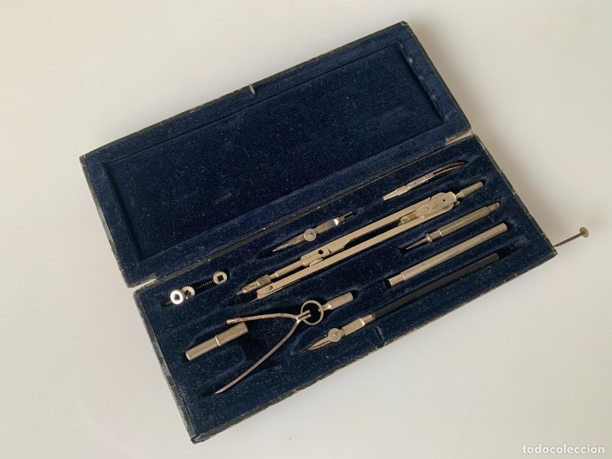 Escriban&iacute;a: Reform Comp&aacute;s Precisi&oacute;n Estuche Antiguo S.XX - Foto 1