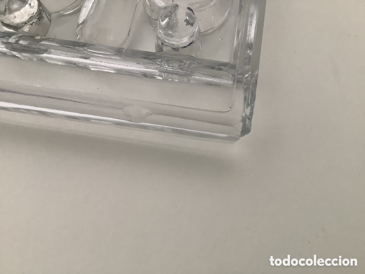 Escriban&iacute;a: Doble tintero de cristal. A&ntilde;os 40 - Foto 7