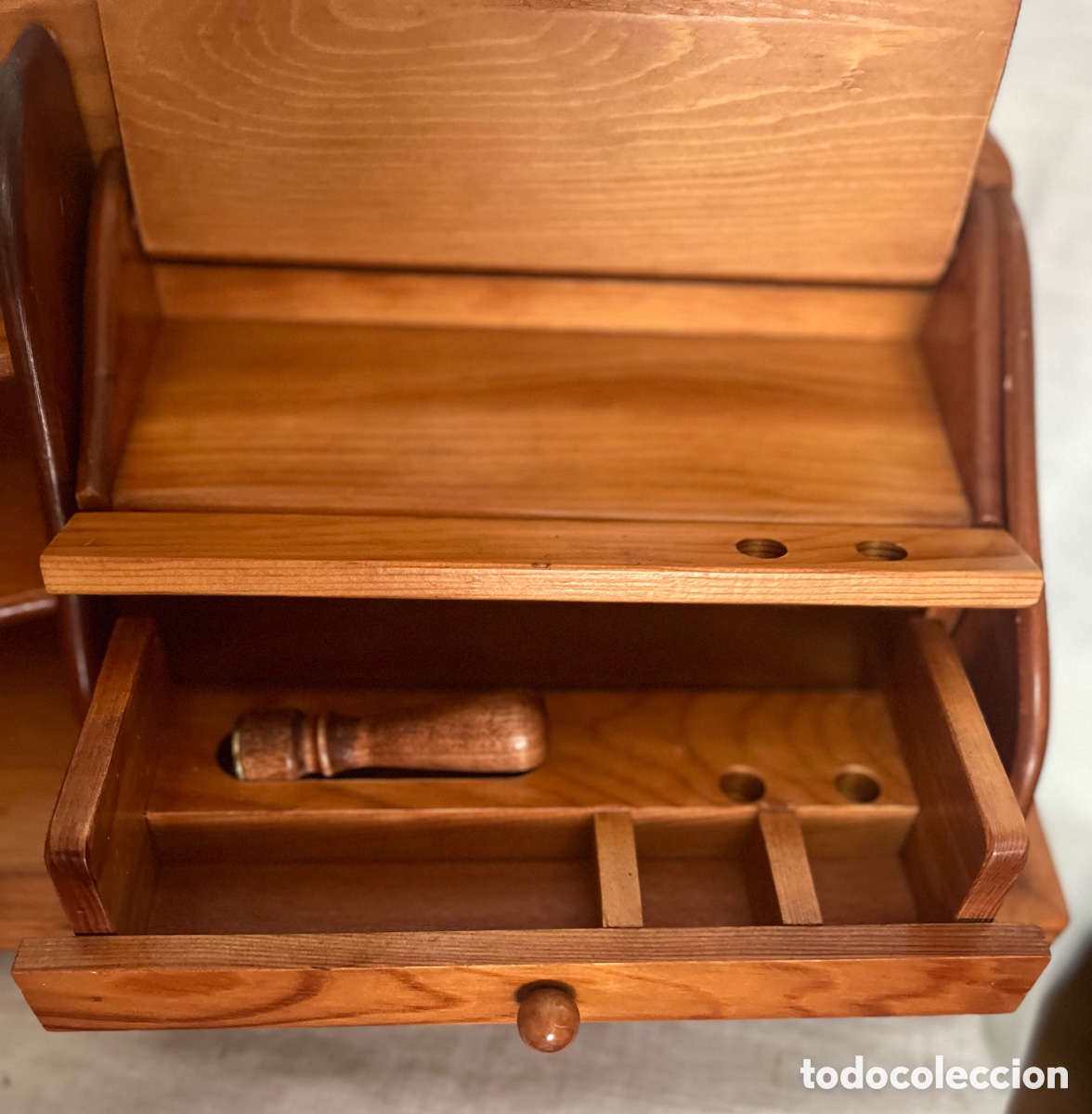 Escriban&iacute;a: ESCRIBAN&Iacute;A DE MADERA DE CEREZO , VINTAGE - Foto 5