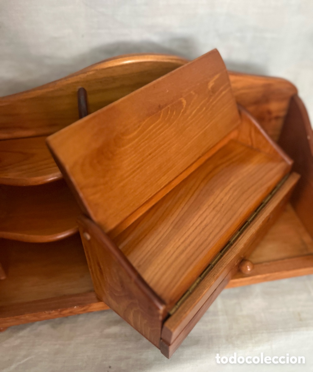 Escriban&iacute;a: ESCRIBAN&Iacute;A DE MADERA DE CEREZO , VINTAGE - Foto 11