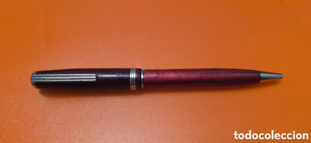 Escriban&iacute;a: Lapicero antiguo Esterbook color rojo - Foto 1